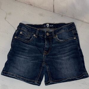 7 For All Mankind Blue Jean Shorts